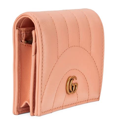 pink gucci card wallet|Gucci marmont wallet pink.